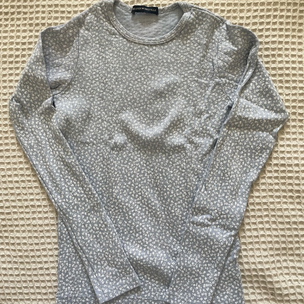 Flower long-sleeve from Brandy Melville. Worn once, super comfy.